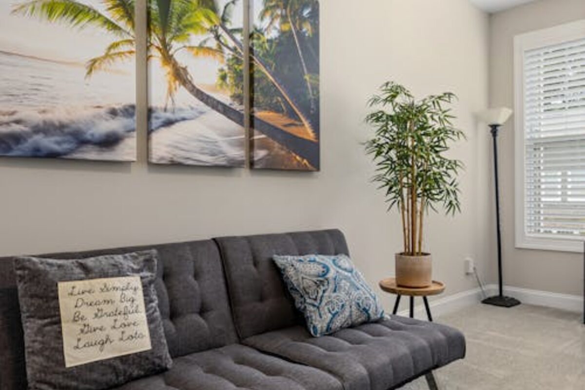 Staged living room ready for listing
